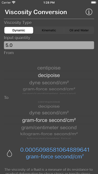 Emulate iPhone app Viscosity Conversion using MyAndroid
