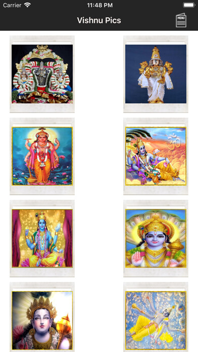 Emulate iPhone app Vishnu Pics using MyAndroid