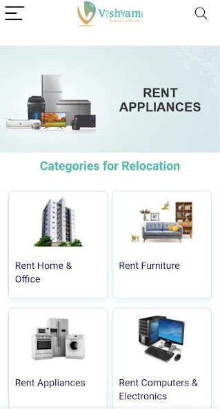 Run android online APK Vishyam: Online Relocation  Rental Services from MyAndroid or emulate Vishyam: Online Relocation  Rental Services using MyAndroid