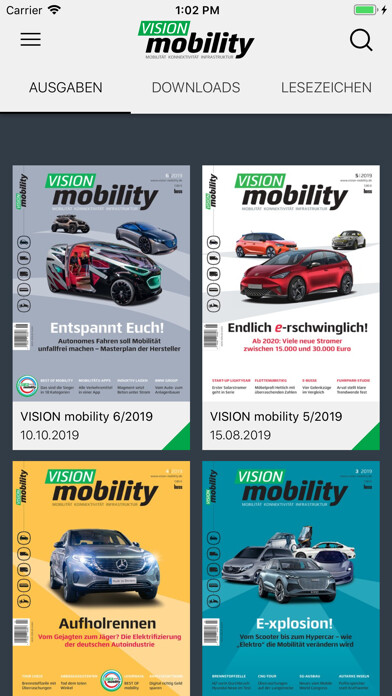 Emulate iPhone app VISION mobility Magazin using MyAndroid