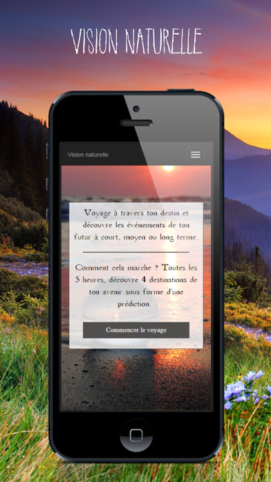Emulate iPhone app Vision naturelle - Voyance using MyAndroid