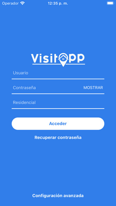 Emulate iPhone app VisitApp Mega Colonos using MyAndroid