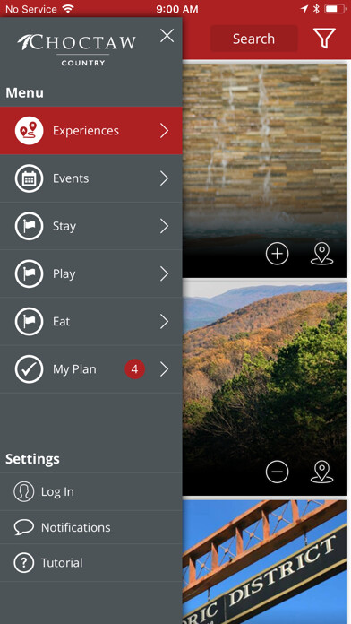 Emulate iPhone app Visit Choctaw Country using MyAndroid