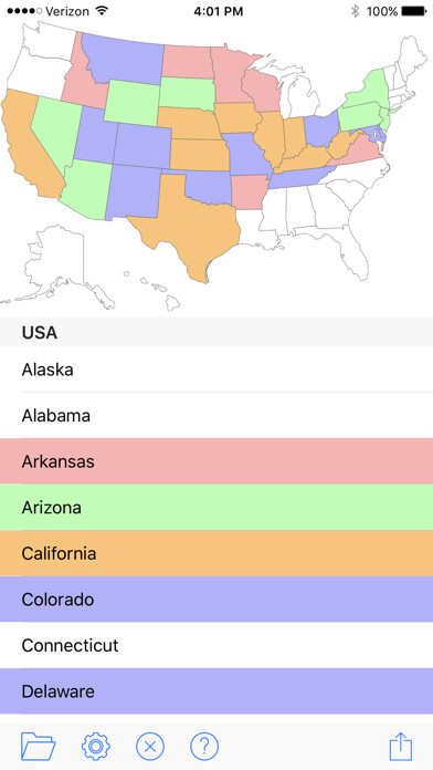 Emulate iPhone app Visited States Map using MyAndroid Emulate iPhone app Visited States Map using MyAndroid