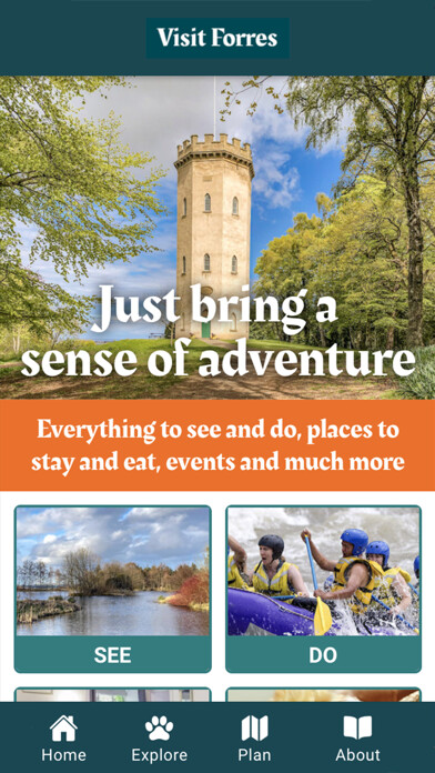 Emulate iPhone app Visit Forres using MyAndroid