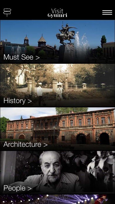 Emulate iPhone app Visit Gyumri using MyAndroid