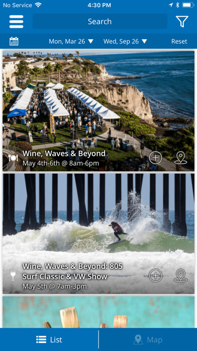 Emulate iPhone app Visit Pismo Beach, CA! using MyAndroid
