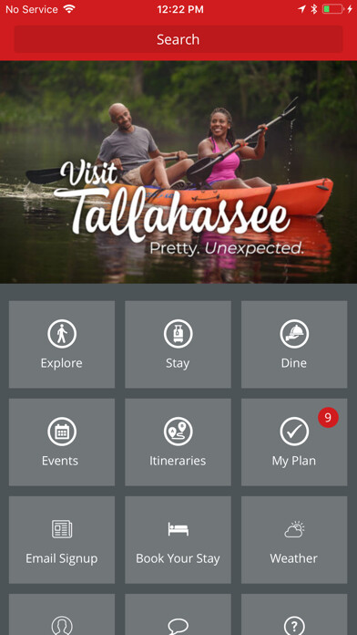 Emulate iPhone app Visit Tallahassee! using MyAndroid