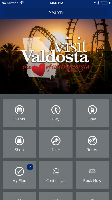 Emulate iPhone app Visit Valdosta using MyAndroid