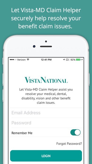 Emulate iPhone app Vista-MD Claim Helper using MyAndroid