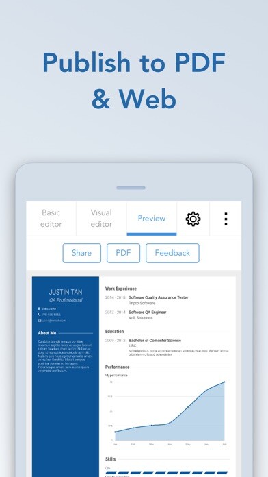 Emulate iPhone app VisualCV Resume Builder using MyAndroid Emulate iPhone app VisualCV Resume Builder using MyAndroid