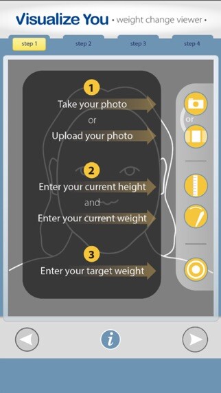 Emulate iPhone app Visualize You: weight change viewer using MyAndroid Emulate iPhone app Visualize You: weight change viewer using MyAndroid