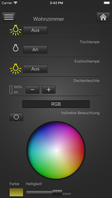 Emulate iPhone app VisuControl for KNX using MyAndroid
