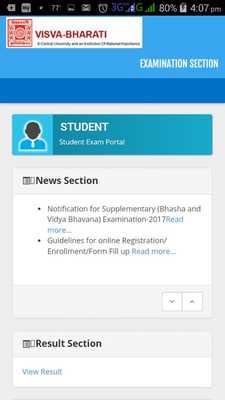 Emulate Android APK Visva-Bharati Student Cycle