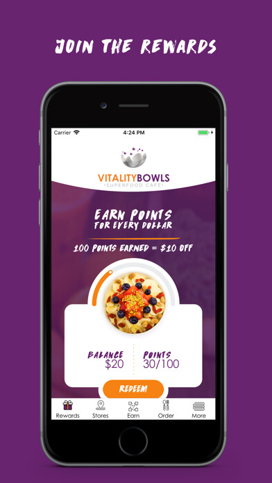 Emulate iPhone app Vitality Bowls Superfood Café using MyAndroid Emulate iPhone app Vitality Bowls Superfood Café using MyAndroid
