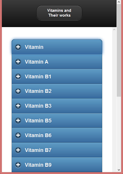 Run android online APK Vitamins and their Works from MyAndroid or emulate Vitamins and their Works using MyAndroid