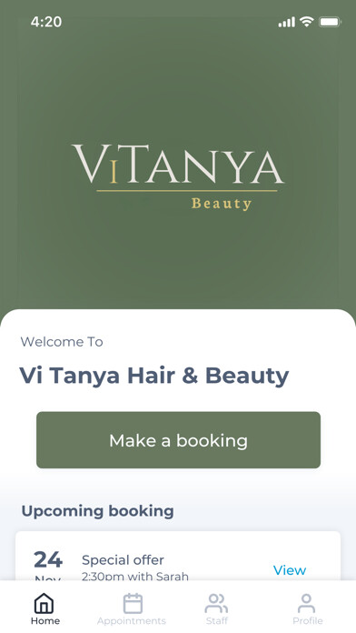 Emulate iPhone app Vi Tanya Hair & Beauty using MyAndroid Emulate iPhone app Vi Tanya Hair & Beauty using MyAndroid