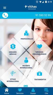 Emulate Android APK Vithas Internacional Salud