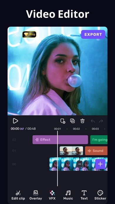 Emulate iPhone app VivaCut - Effect Video Editor using MyAndroid
