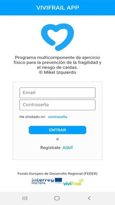 Emulate iPhone app Vivifrail using MyAndroid