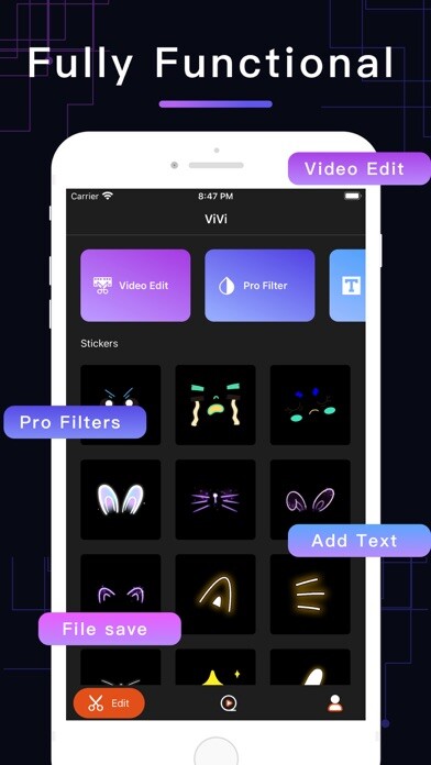 Emulate iPhone app ViVi Video - Video Editor. using MyAndroid