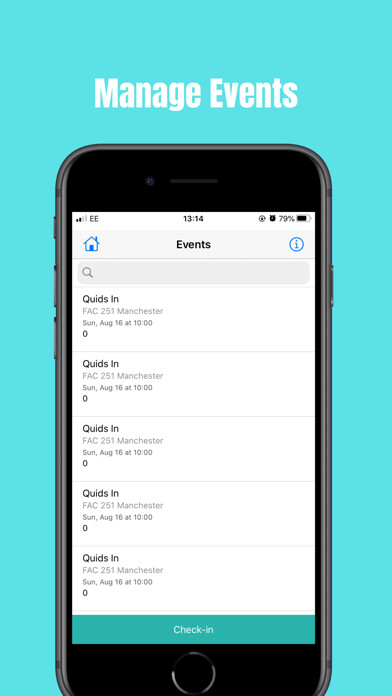 Emulate iPhone app Vivus Create: Event Manager using MyAndroid