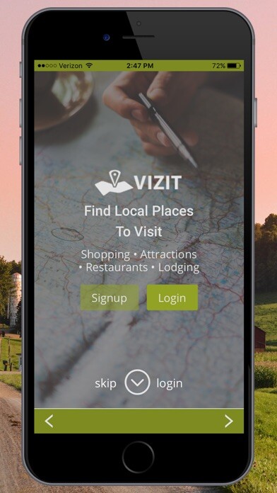 Emulate iPhone app VIZIT Places using MyAndroid