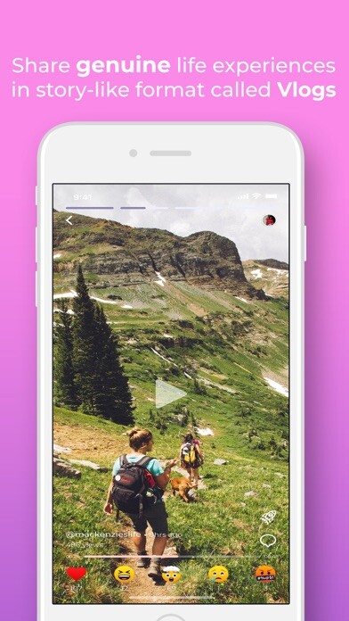 Emulate iPhone app Vlogmi - Authentic IRL Vlogs using MyAndroid