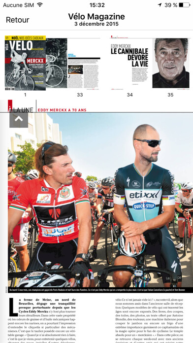 Emulate iPhone app Vélo Magazine – Le magazine de tous les cyclismes using MyAndroid