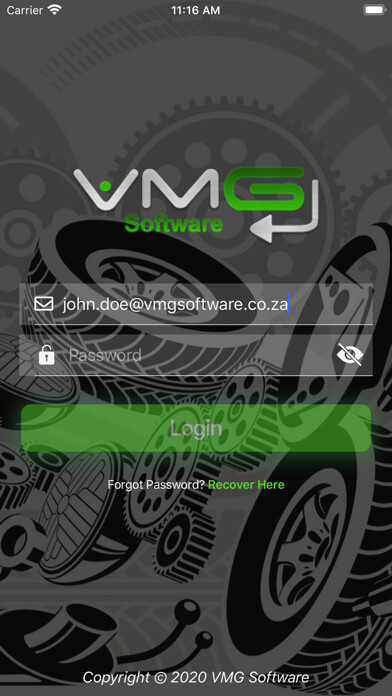 Emulate iPhone app VMG Workshop Mobile using MyAndroid