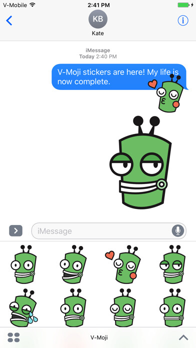 Emulate iPhone app V-Moji using MyAndroid