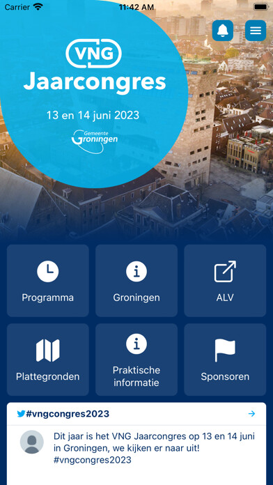 Emulate iPhone app VNG Jaarcongres 2023 using MyAndroid