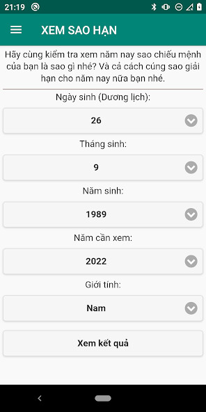 Run android online APK Vận hạn, sao tốt xấu 2022 from MyAndroid or emulate Vận hạn, sao tốt xấu 2022 using MyAndroid