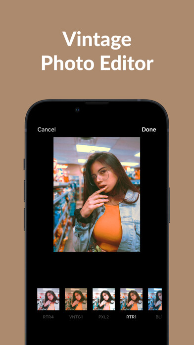 Emulate iPhone app VNTG - Vintage Photo Editor using MyAndroid