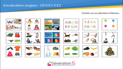 Emulate iPhone app Vocabulaire anglais CP-CE1-CE2 using MyAndroid
