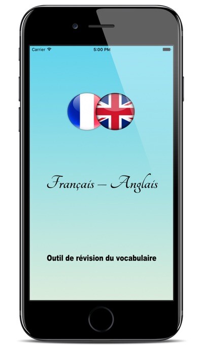 Emulate iPhone app Vocabulaire Français-Anglais using MyAndroid