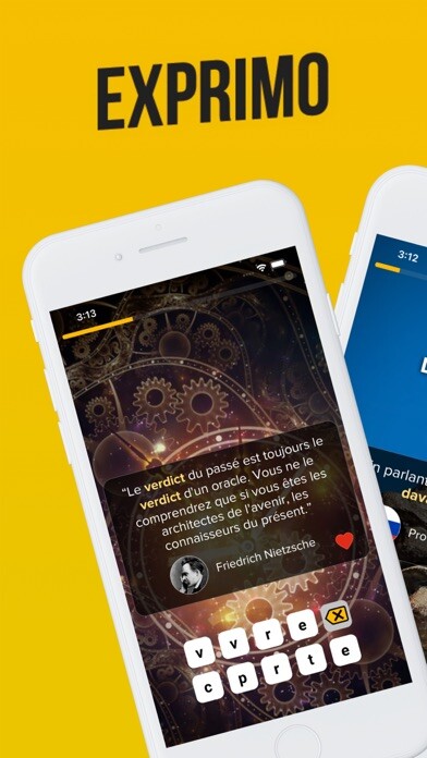 Emulate iPhone app Vocabulaire français - Exprimo using MyAndroid