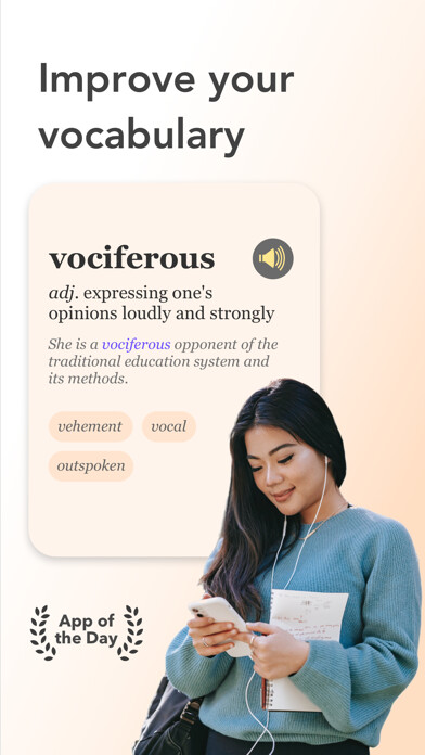 Emulate iPhone app Vocabulary Builder by Atlas using MyAndroid