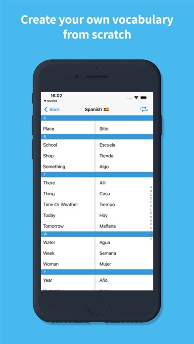 Emulate iPhone app Vocabulary Builder Pro using MyAndroid