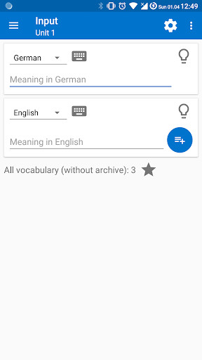 Emulate Android APK Vocabulary Trainer