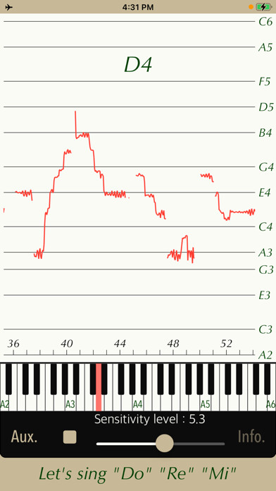 Emulate iPhone app Vocal On Stave using MyAndroid