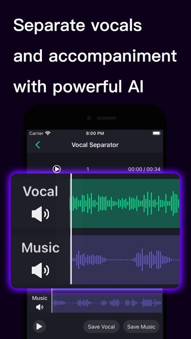 Emulate iPhone app Vocal Separator - Audio Editor using MyAndroid Emulate iPhone app Vocal Separator - Audio Editor using MyAndroid