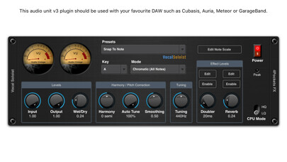 Emulate iPhone app Vocal Soloist AUv3 Plugin using MyAndroid