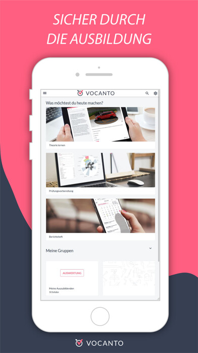Emulate iPhone app VOCANTO - Die Lernplattform using MyAndroid