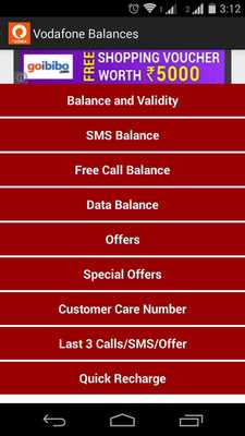 Emulate Android APK Vodafone Balances