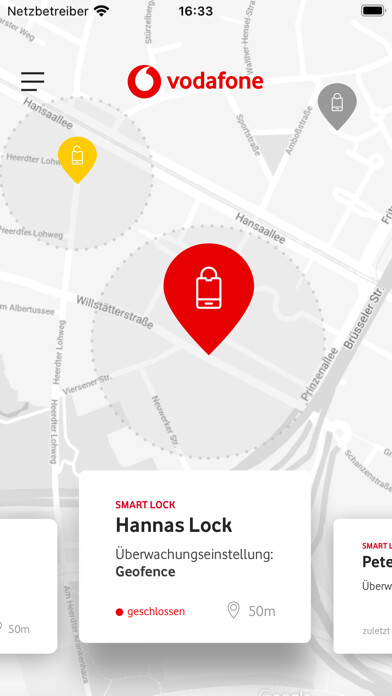 Emulate iPhone app Vodafone Smart Lock using MyAndroid