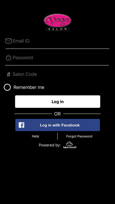 Emulate iPhone app Voga Salon Team App using MyAndroid
