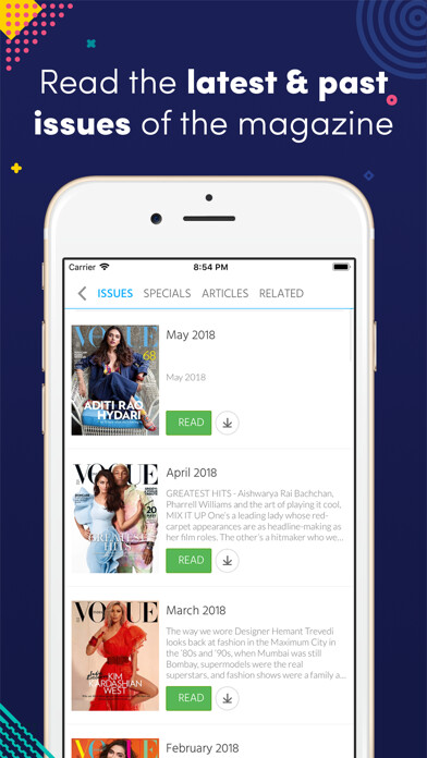 Emulate iPhone app VOGUE India using MyAndroid