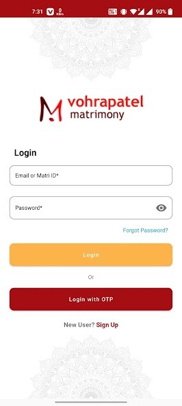 Run android online APK Vohrapatel Matrimony from MyAndroid or emulate Vohrapatel Matrimony using MyAndroid