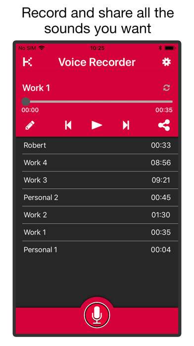 Emulate iPhone app Voice & Audio Recorder PRO using MyAndroid Emulate iPhone app Voice & Audio Recorder PRO using MyAndroid